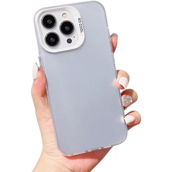 Compatible with iPhone Case,Matte Translucence Full Body Protection [Compatible with Wireless Charging] Soft Shockproof Cover Phone Case (Silver,iPhone 15)