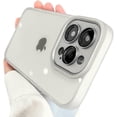 thumbnail image 1 of Compatible with iPhone Case,Silicone Bumper Metal Button [Compatible with Wireless Charging] Camera Lens Protection Shockproof Cover Phone Case (Clear,iPhone 14 Plus), 1 of 7