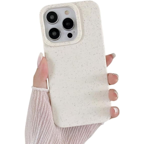 Compatible with iPhone Case,Silky Touch Ecofriendly Made of Plants Biodegradable Matte Full Body Protection Soft Shockproof Cover Phone Case (White,iPhone 13 Pro)