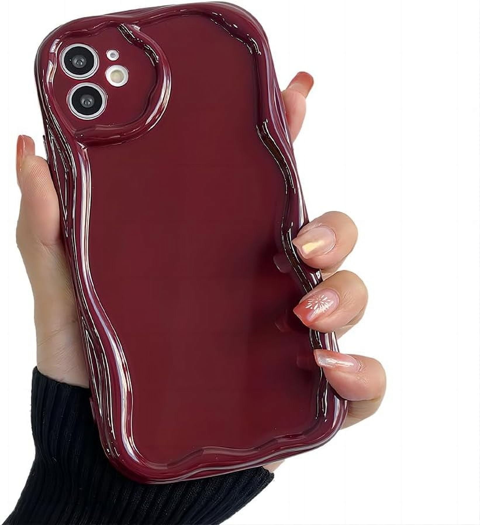 Compatible with iPhone Case,Soft TPU Curly Wave Shape Design,Sleek ...