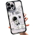 thumbnail image 1 of Compatible with iPhone Case,Transparent Cute Creative Funny Astronauts Bumper Camera Lens Protection Clear Soft Shockproof Cover Phone Case (2,iPhone 12 Pro Max), 1 of 6