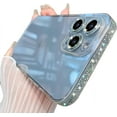 thumbnail image 1 of Compatible with iPhone Case,Transparent Glitter Sparkle Bling Camera Lens Bumper Protection Clear Soft Shockproof Cover Phone Case (Silver,iPhone 13 Pro), 1 of 9