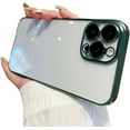 thumbnail image 1 of Compatible with iPhone Case,Ultra Thin Crystal Clear Transparent Matte Electroplated Bumper Camera Lens Protection Soft Shockproof Cover Phone Case (Green,iPhone 12), 1 of 7