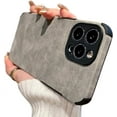 thumbnail image 1 of Compatible with iPhone Case,Ultra Thin Suede Design [Compatible with Wireless Charging] Corner Camera Lens Protection Soft Shockproof Cover Phone Case (Grey,iPhone 12 Pro Max), 1 of 6
