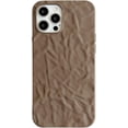 thumbnail image 1 of Compatible with iPhone Case for Women/Girls, Cute 106D Pleats Skin Soft Silicone Anti-Scratch Shockproof Fall Protection Phone Case for iPhone 14 Pro, Coffee, 1 of 8