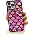 thumbnail image 1 of Compatible with iPhone Case for Women/Girls, Cute Luxury Electroplated Bling Glitter Crystal Fish Scale Plating Anti-Scratch Shockproof Phone Case for iPhone 11, Purple, 1 of 7