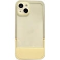 thumbnail image 1 of Compatible with iPhone Case for Women Girls, Cute Luxury Holder Stand Bracket Transparent Silicone Clear Anti-Scratch Shockproof Soft Cover for iPhone 11, Yellow, 1 of 6