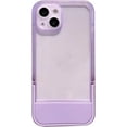 thumbnail image 1 of Compatible with iPhone Case for Women Girls, Cute Luxury Holder Stand Bracket Transparent Silicone Clear Anti-Scratch Shockproof Soft Cover for iPhone 13 Pro Max, Purple, 1 of 7