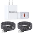 thumbnail image 1 of Compatible for iPhone Charger, 2Pack 6FT Light-ning Charging Cable with 18W Fast Charging Block USB Charging Brick Phone Charger, Wall Charger Block Adapter Compatible for iPhone14/13/12/11, White, 1 of 9