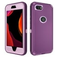 thumbnail image 1 of Compatible with iPhone SE 2020/2022 Phone Case Hybrid Rugged Shockproof Hard Protective Drop Proof Full Body Heavy Duty Mobile Cell Cover for i SE2022 2/2nd/3/3rd Generation SE2 SE3 Women Men Purple, 1 of 9