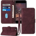 thumbnail image 1 of Compatible for iPhone SE 2022 Case Wallet,iPhone 8 Case,iPhone 7 Case,iPhone SE 2020 Case,iPhone 6/6S Case,[Kickstand][Wrist Strap][Card Holder Slots] PU Leather Protective Folio Flip Cover (Red), 1 of 14