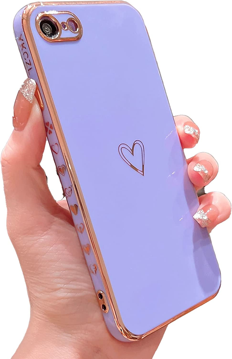 Compatible with iPhone SE 2022 Case/iPhone SE 3 Case 2022 / iPhone SE 2020  Case/iPhone 8 Case/iPhone 7 Case with Loving Heart Pattern Side Print  Design for Women Girls(White) - Walmart.com