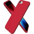 thumbnail image 1 of Compatible with iPhone SE 2022 Case, iPhone SE 2020/iPhone 7/8 Case, Slim Liquid Silicone Full Covered Soft Gel Rubber Case Cover for iPhone 7/8/SE 4.7 inch-Red, 1 of 11