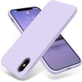thumbnail image 1 of Compatible with iPhone X Case,Ultra Slim Fit iPhone Xs Case Liquid Silicone Cover with Full Body Protection Anti-Scratch Shockproof Bumper,Soft Microfiber Lining 5.8 inch, (Cloud Mauve), 1 of 5