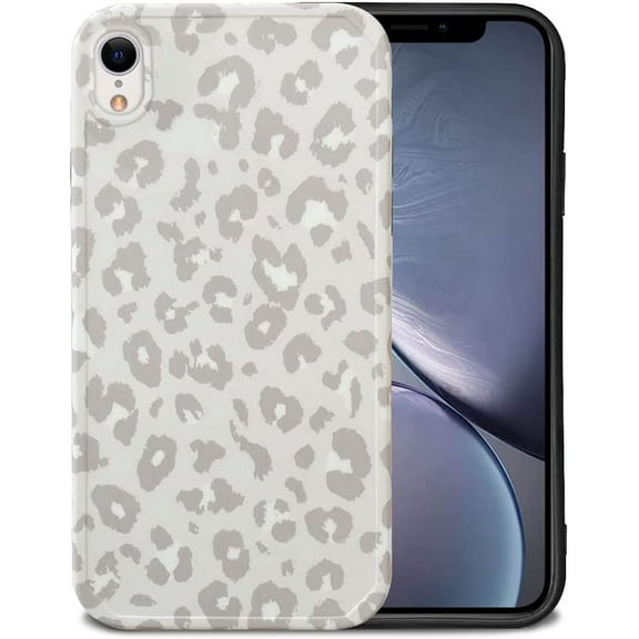 Compatible with iPhone XR Case (6.1inch) for Cute Leopard Pattern for Girls Woman Soft TPU Shockproof Anti-Scratch Protective Case for iPhone XR- Black