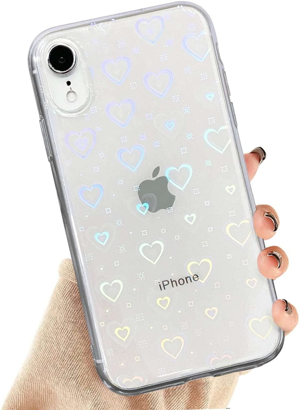  Cocomii Square Case Compatible with iPhone XR - Slim, Glossy,  Solid Color, Gold Plated, Love Hearts, Easy to Hold, Anti-Scratch,  Shockproof (Clover Green) : Cell Phones & Accessories