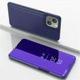 thumbnail image 1 of Compatible with iPhone XR Case Clear View Window Electroplate Plating Flip Folding Stand Scratchproof Full Body Protective Flip Slim Rugged Anti-fall Phone Case for iPhone XR,Purple, 1 of 8