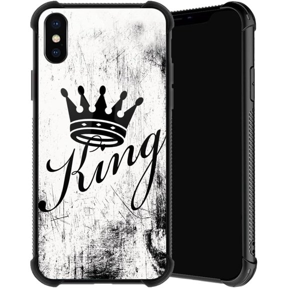 Compatible with iPhone XR Case, Crown King Phone Cover for Men/Women, Soft TPU Anti-Skid Thread and Four Corner Anti-Collision Protection Case Compatible with iPhone XR
