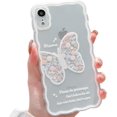 thumbnail image 1 of Compatible with iPhone XR Case Cute Cartoon Floral Butterfly Design for Women Girls Aesthetic Kawaii Slim Soft TPU Transparent Cover for iPhone XR 6.1 inch£¨White£©, 1 of 15