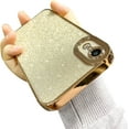 thumbnail image 1 of Compatible with iPhone XR Case Glitter Luxury Cute Clear Flexible Bling Cover Camera Protection Shockproof Phone Case for Women Girl Men Design for iPhone XR Case 6.1'' Gold, 1 of 13