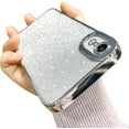thumbnail image 1 of Compatible with iPhone XR Case Glitter Luxury Cute Clear Flexible Bling Cover Camera Protection Shockproof Phone Case for Women Girl Men Design for iPhone XR Case 6.1'' Silver, 1 of 13