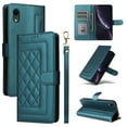 thumbnail image 1 of Compatible with iPhone XR Case, Premium Leather iPhone XR Wallet Book Case Magnetic Flip RFID Blocking Credit Card Holder Kickstand with Wrist Strap Shock Absorbing Case, Darkgreen, 1 of 11