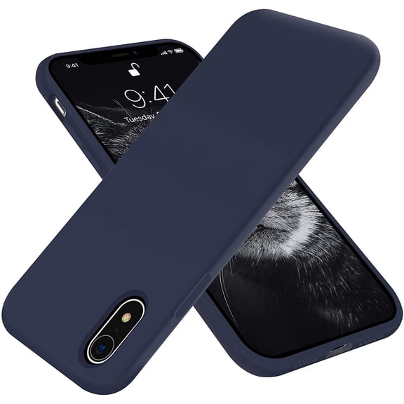 Compatible with iPhone XR Case,[Silky and Soft Touch Series] Premium Soft Liquid Silicone Rubber Full-Body Protective Bumper Case for iPhone XR （Black）