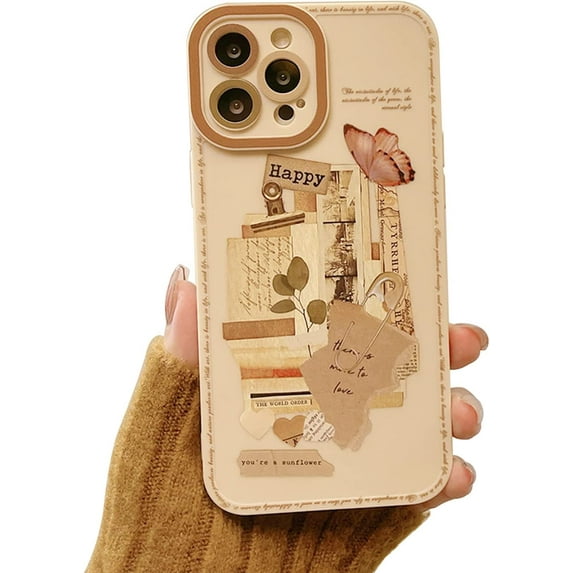 Compatible with iPhone XR Case Thin for Women Girls,Retro Butterfly Pattern with Soft Flexible TPU Case Slim Anti-Scratch Shockproof Cute Smooth Back Case for iPhone XR