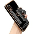 thumbnail image 1 of Compatible with iPhone XR Case Thin for Women Girls,Soft TPU Plating Bumper Wristband Holder Bling Phone Case Slim Anti-Scratch Shockproof Love Heart Cute Case Cover(Elegant Black), 1 of 7