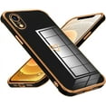 thumbnail image 1 of Compatible with iPhone XR Case for Women Girls, Cute Love Heart Pattern Electroplated Design Full-Around Soft Slim TPU Protective Bumper Cover for iPhone XR 6.1＂ -Black, 1 of 7