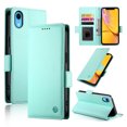 thumbnail image 1 of Compatible with iPhone XR Wallet Case, Classic PU Leather Flip Folio Case with Card Holders Kickstand [Shockproof TPU Inner Shell] Phone Cover for iPhone XR, Mint, 1 of 7