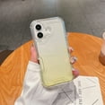 thumbnail image 1 of Compatible with iPhone XS Max Case, 2 in 1 Hybrid Rugged Hard PC+Soft Silicone Bumper Slim Rugged Anti-Scratch Shockproof Gradient Color Phone Case Women Girls for iPhone XS Max,Yellow, 1 of 10