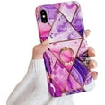 thumbnail image 1 of Compatible with iPhone XS Max Case,Flower Case Cute Fashion for Men Women Girls with 360 Degree Rotating Ring Kickstand Soft TPU Shockproof Cover Designed for iPhone XS Max 6.5 Inch Brown Floral, 1 of 5