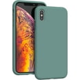 thumbnail image 1 of Compatible with iPhone Xs Max Case 6.5 Inch, Full Body Liquid Silicone Gel Rubber Drop Protection Bumper Cover with Microfiber Lining Shockproof Protective Phone Case, Midnight Green, 1 of 14