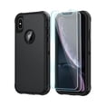 thumbnail image 1 of Compatible with iPhone Xs Max Case with HD Screen Protector, 3-Layer Heavy Duty Full-Body Cover,3 in 1 Hybrid Protective Case for iPhone Xs Max 6.5", Black, 1 of 1