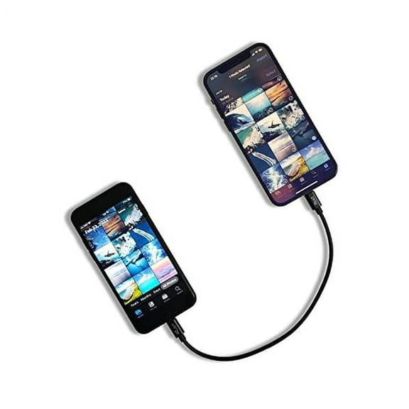 Compatible for iPhone to iPhone Transfer Cable, iOS 14 to 8 pin OTG Cable Male to Male Data Migration Wired Cord sync Photo/Video, for iPhone Series 14/13/12 Mini/Pro Max/11/Xs/Xr/X/8-1ft