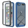 thumbnail image 1 of Compatible with iPod Touch 7th/6th/5th Generation Case, Dustproof Shockproof Case with Built-in Screen Protector, Bumper Frame Heavy Duty Full Body Protective Cover,Deep Blue, 1 of 6