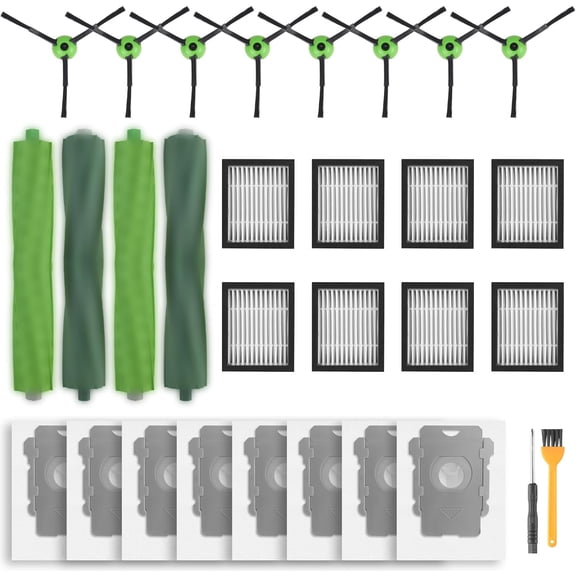 Compatible with iRobot Roomba i2 i3 i3+ i4 i4+ i6 i6+ i7 i7+ i8 i8+/Plus E5 E6 E7 Vacuum Cleaner Replacement Parts, Robot Vacuum Accessories Set, 28 PCS