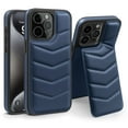 thumbnail image 1 of Compatible with wireless charging for iPhone 16 Pro Max Card Case with Card Holder Kickstand RFID Blocking Flip Cover Credit Card Slots PU Leather Men Women,Shockproof Phone Case,Blue, 1 of 8