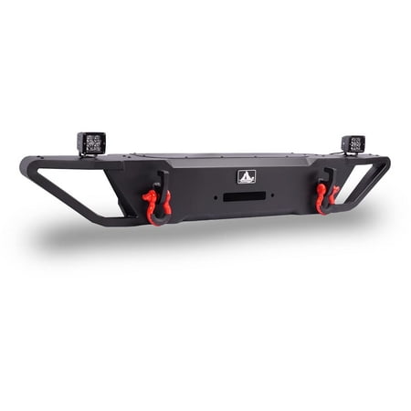 Compatible with 2007 2008 2009 2010 2011 2012 2013 2014 2015 2016 2017 2018 Jeep Wrangler JK JKU Steel Bumper (105 Style Front)