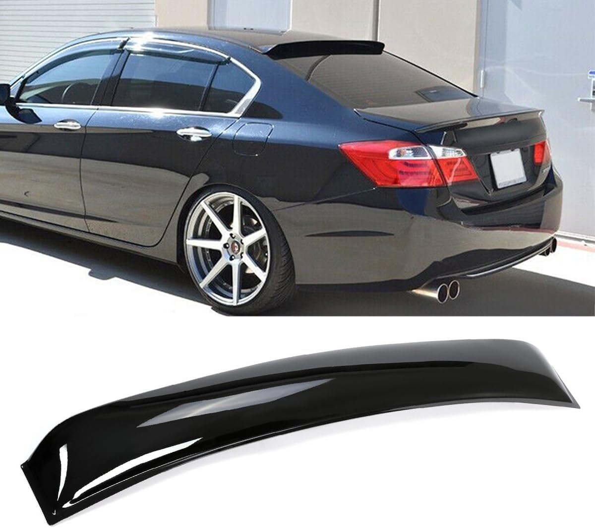 Rear Window Visor Roof Spoiler For 2004-2008 Acura TSX – JDM Style, Black ABS, No Drilling