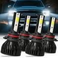 thumbnail image 1 of Compatible with 2016 2017 2018 DODGE RAM 1500 2500 3500 With Projector LEDs,9005+9005 High/Low Beam Bulbs,Replacement Halogen,6000K White,Pack of 4, 1 of 10