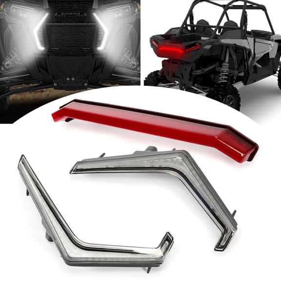Compatible with 2019-2023 Pol aris RZR XP 4 Turbo 1000 LED Accent Light Kit, Front and Rear Bumper Fog Lights Replacement
