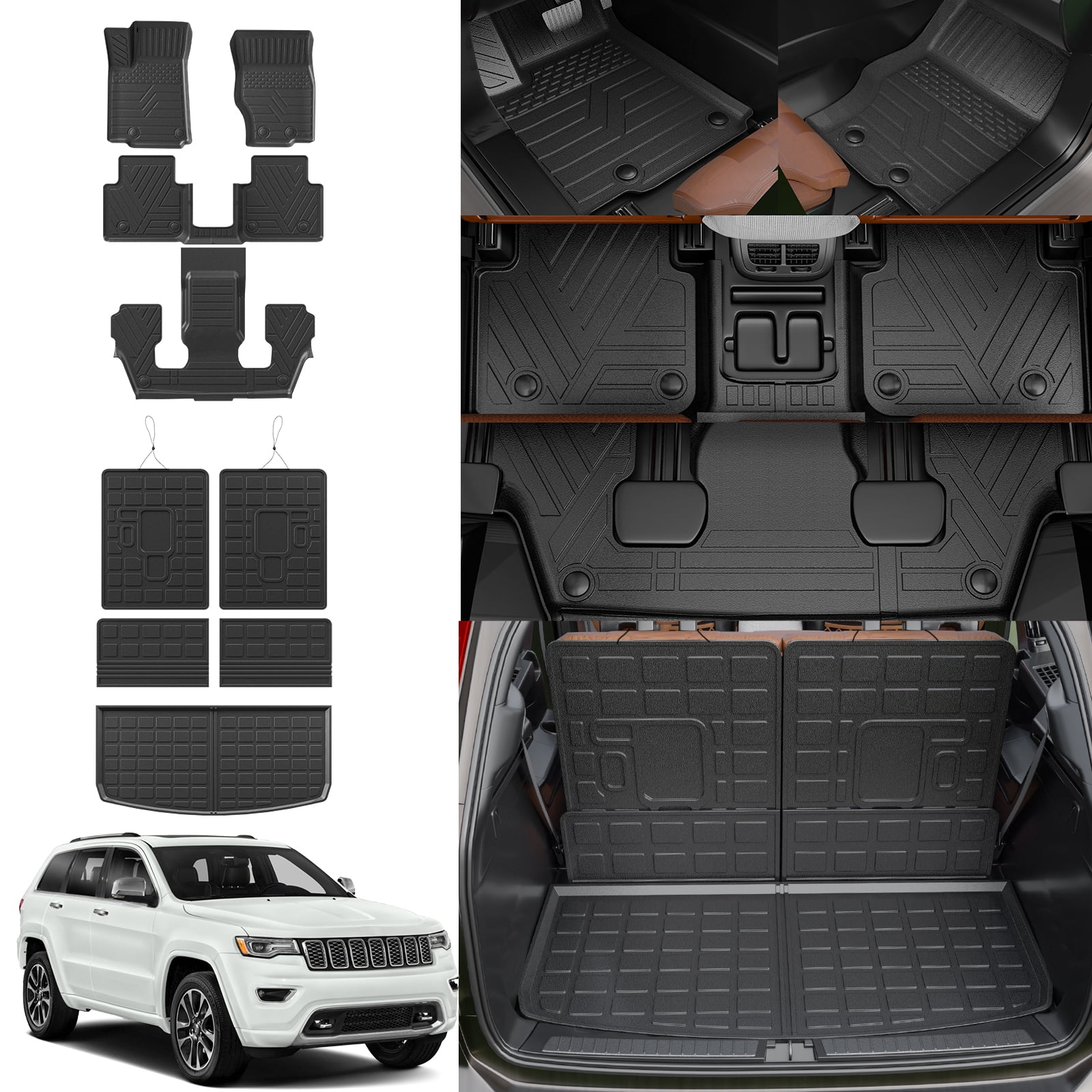 Rongtaod Cargo Mat Compatible With 2021-2025 Jeep Grand Cherokee L Cargo Liner Trunk