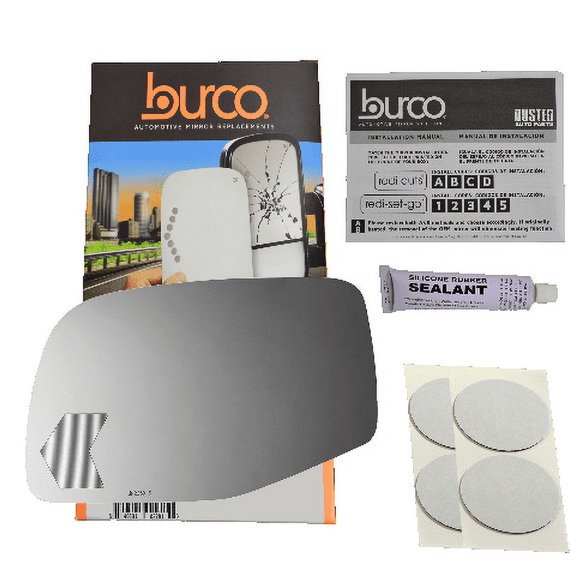 Compatible with 92-96 Ford Bronco Driver Side Mirror Glass With Signal Icon with Silicone