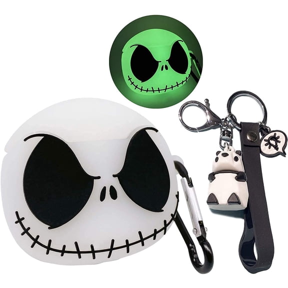 Compatible with AirPods 3 Case Cover, Luminous Skull case Compatible with Airpods 3rd Generation Cases (2021), Cute Funny Anime Case for Airpods 3