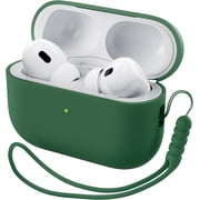 Compatible with AirPods Pro 2 Case 2022, Full Protective Hybrid Silicone for AirPods Pro 2nd Generation Case, Front LED Visible Skin Cover