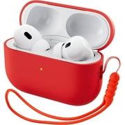 Compatible with AirPods Pro 2 Case 2022, Full Protective Hybrid Silicone for AirPods Pro 2nd Generation Case, Front LED Visible Skin Cover