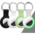 thumbnail image 1 of Compatible with AirTag Case Keychain Air Tag Holder Silicone AirTags Key Ring Cases Tags Chain Apple GPS Item Finders Accessories 4 Pack, 1 of 14