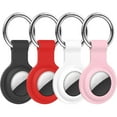 thumbnail image 1 of Compatible with AirTag Case Keychain Air Tag Holder Silicone AirTags Key Ring Cases Tags Chain Apple GPS Item Finders Accessories 4 Pack, 1 of 6